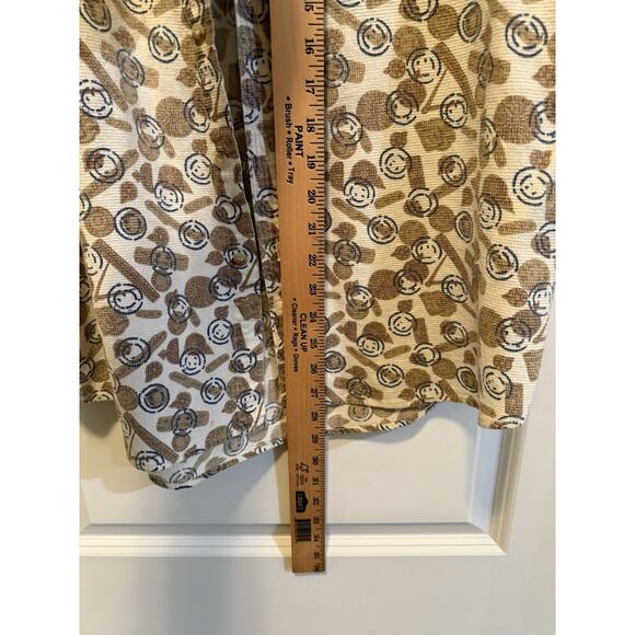 Mountain Express Men’s L Short Sleeve Shirt 100% Cotton Retro Geometric Print - Picture 6 of 10